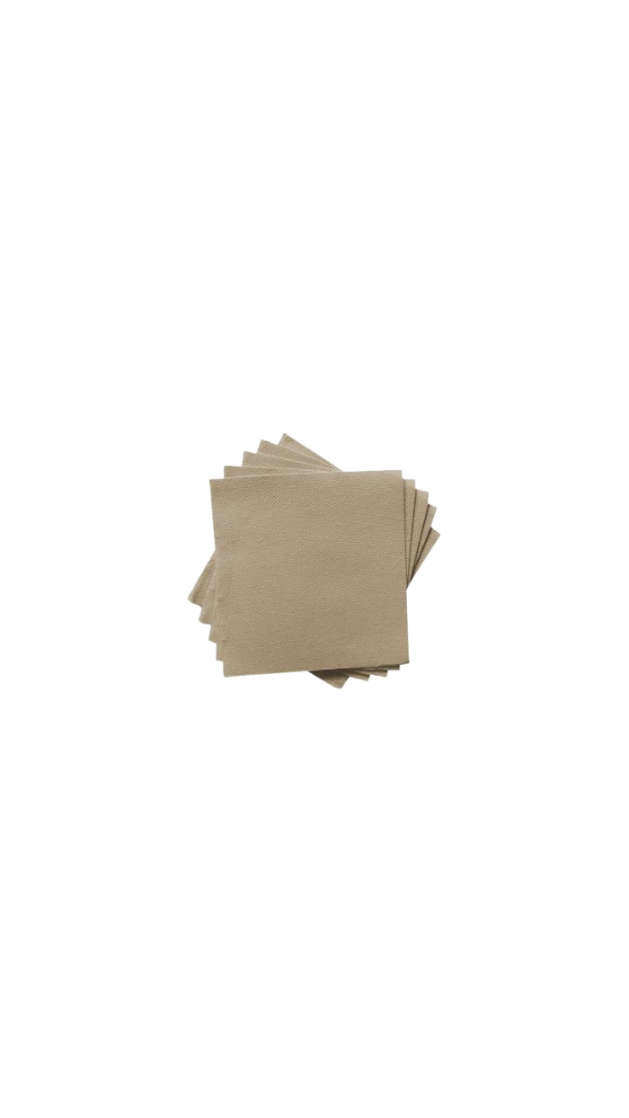 100 Serviettes PUNTA PUNTA (20x20) KRAFT "biodégradable"