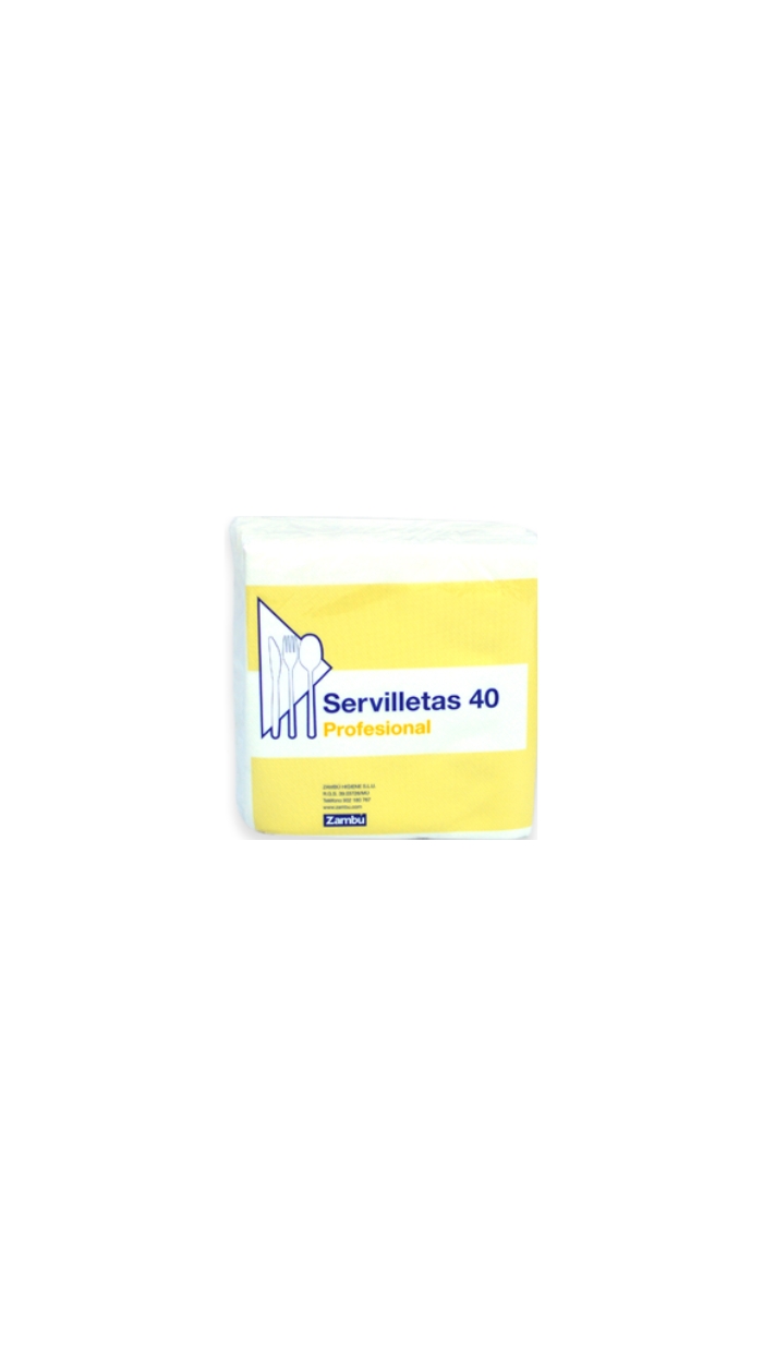 35 Serviettes Blanches AIR LAID (40x40)