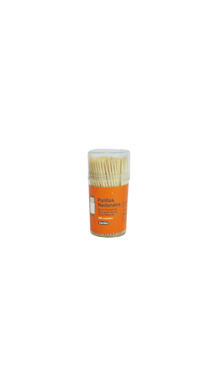 3 Boites de 200 Cure-Dents (6,1cm) ronds en bois