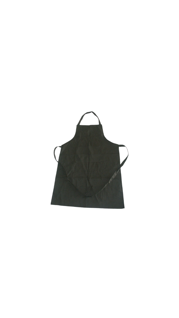 Tablier en Tissu Noir (Fermeture ajustable)