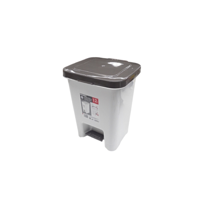 Poubelle en plastique à pédale 12L