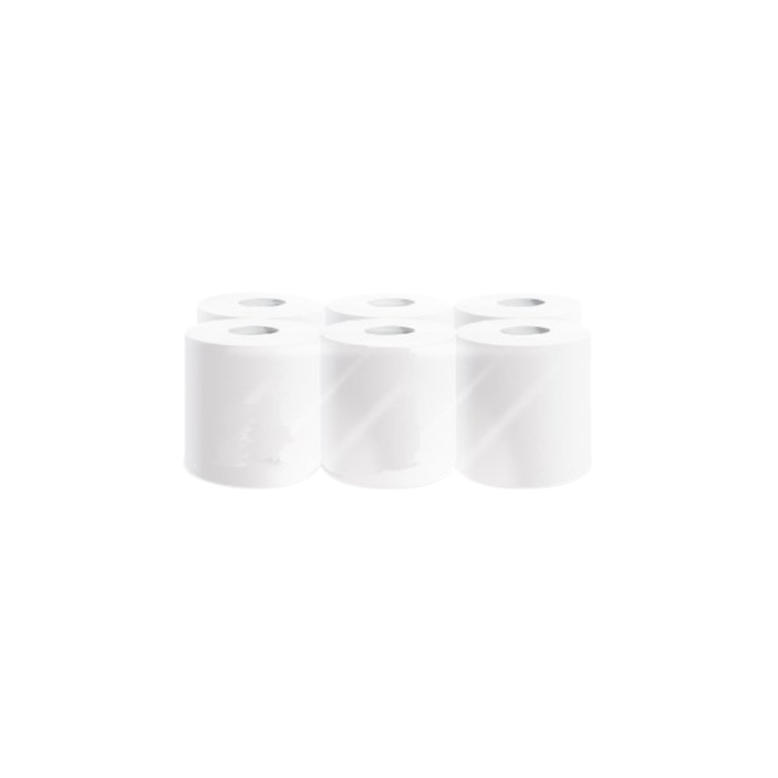 6 Bobines Essuie-Mains (1kg) "Lisse" 2plis 100% Cellulose