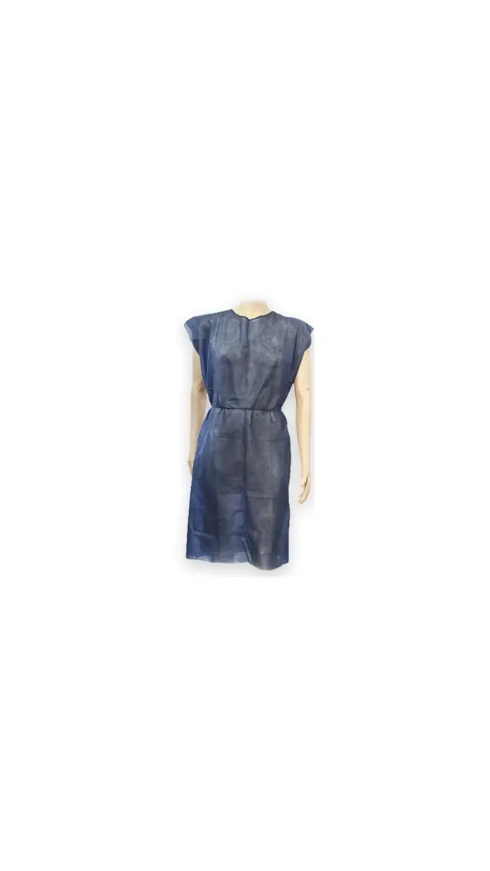 10 Blouses visiteur "bleu marine" sans manche jetable (40g)