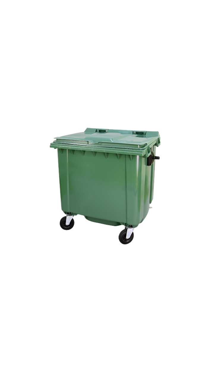 Conteneur avec pédale 1100L  "jaune /rouge /bleu/ vert"