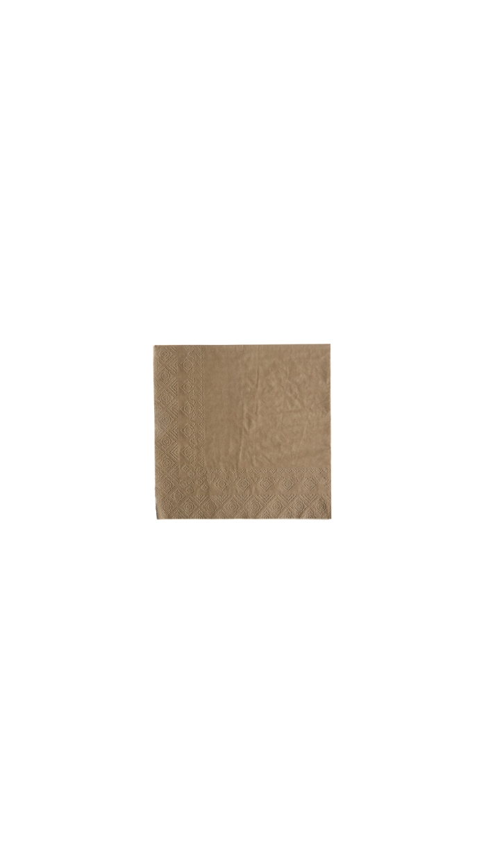 200 Serviettes (30x30) KRAFT "Biodégradable"