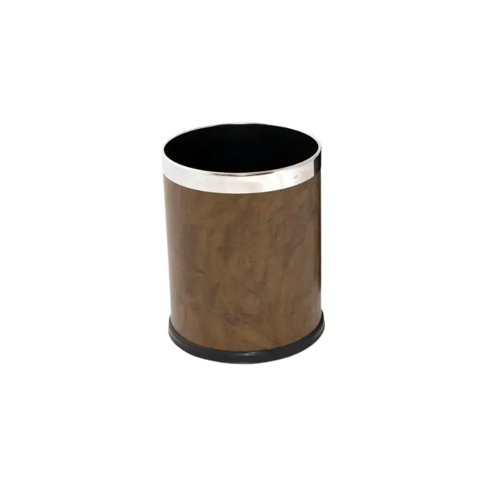 Poubelle de chambre en CUIR synthétique 8L (22,3x27,5cm)