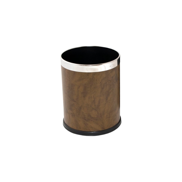Poubelle de chambre en CUIR synthétique 8L (22,3x27,5cm)