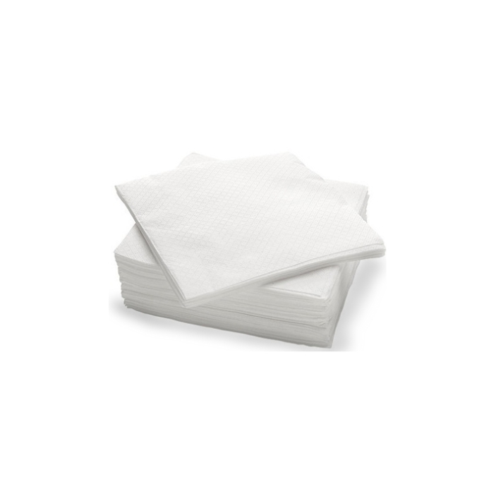 50 Serviettes Blanches (33x33) Punta Punta