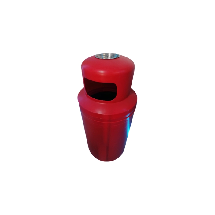 Poubelle Extérieur 180L ROUGE, avec cendrier