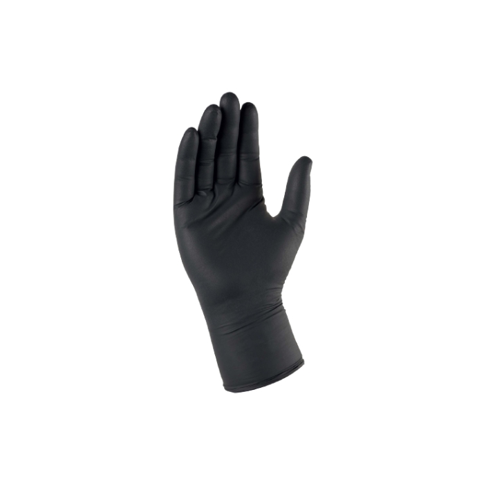 100 Gants en Nitrile NOIR "HYGLOVES" (Taille M)