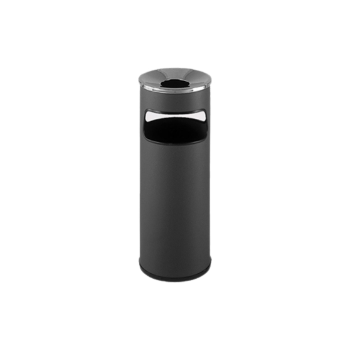 Poubelle Cendrier "Ronde" alliage NOIR, Cendrier en INOX (66x26cm)