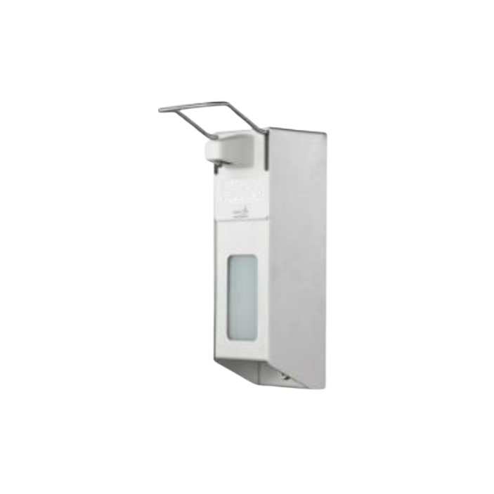 Distributeur avec poussoir à coude