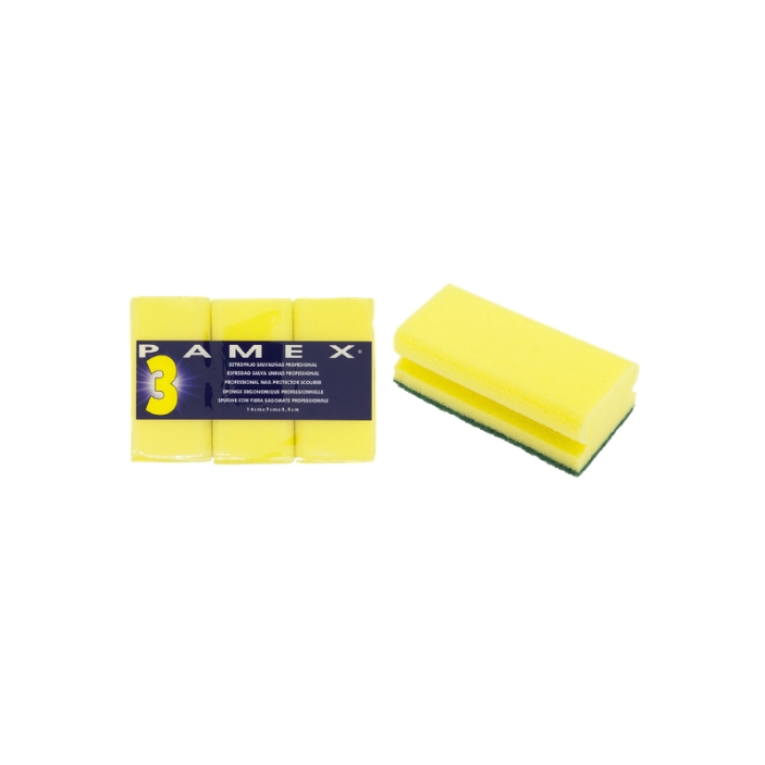 3 Éponges abrasives PRO "multi-surfaces" (14x7x4.4cm)