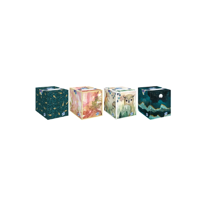 12 Boîtes de mouchoirs "CUBIQUE" LOTUS