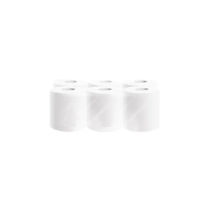 6 Bobines Essuie-Mains (1kg) "Lisse" 2plis 100% Cellulose