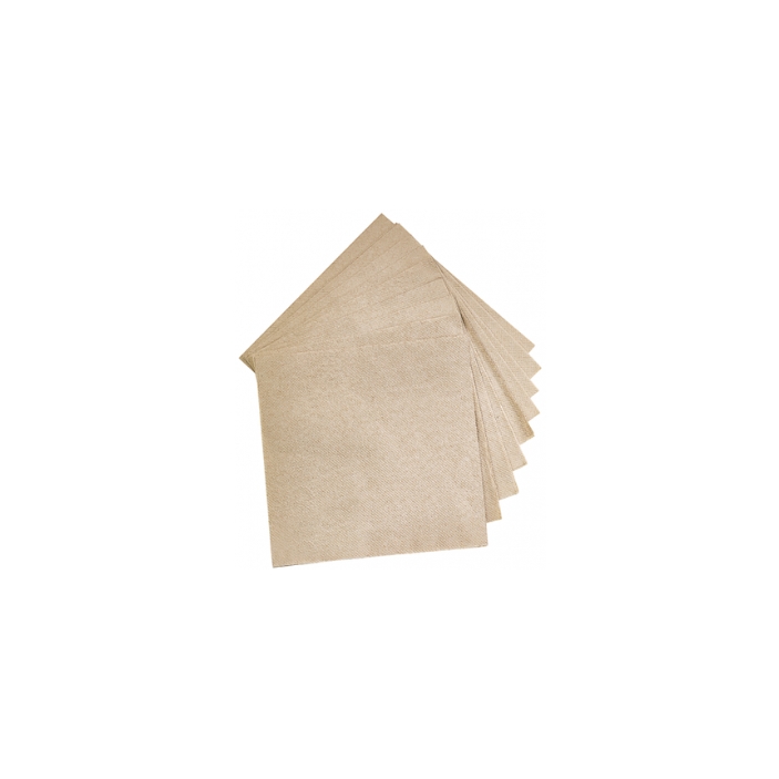 60 Serviettes (40x40) KRAFT, 100% recyclé "biodégradable"