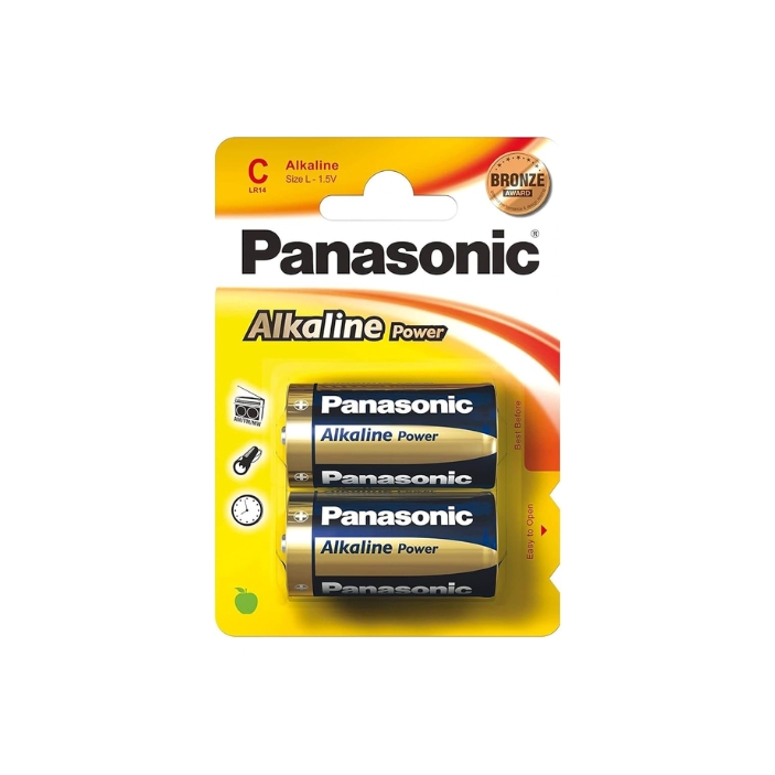 2 Piles ALACALINES (LR14-C,1,5V)