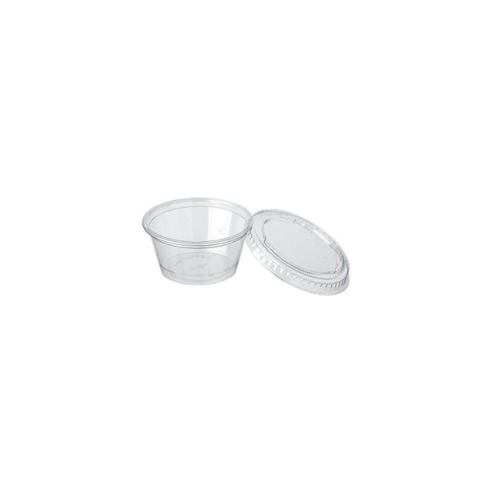 50 Saucières (230ml) en plastique jetable avec couvercle