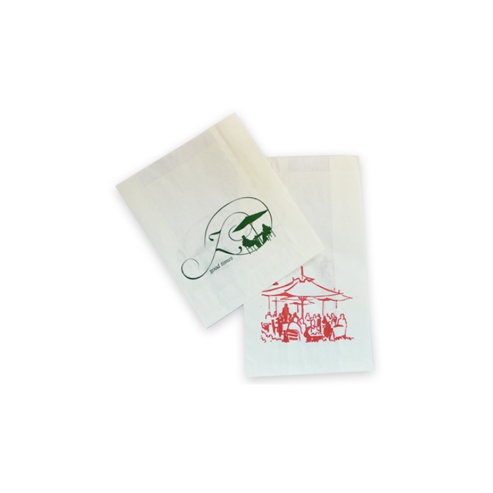 Sachet en papier spécial viennoiserie à emporter (14x7x24cm)