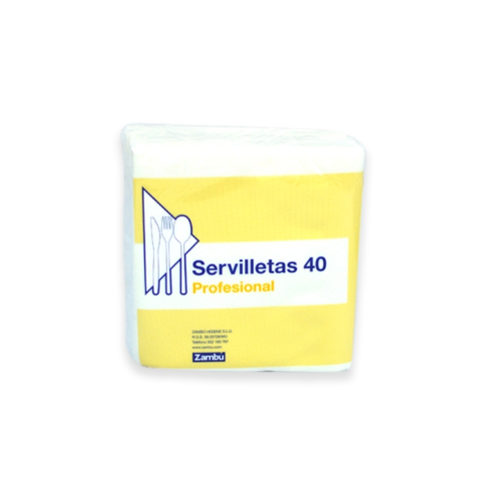 35 Serviettes Blanches AIR LAID (40x40)