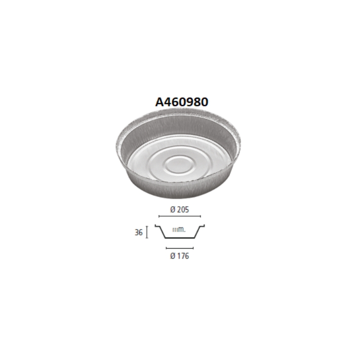 100 Barquettes "RONDE" avec couvercle 980ml (205x36)