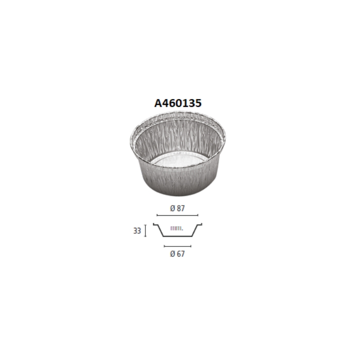 100 barquettes DESSERT "RONDE" 135ml (87x33)