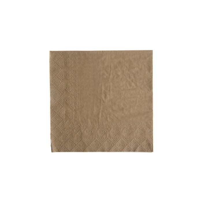 200 Serviettes (30x30) KRAFT "Biodégradable"