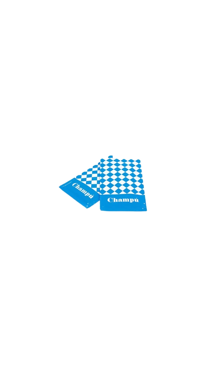 1000 Sachets de shampoing (12ml - 10x5.5cm)