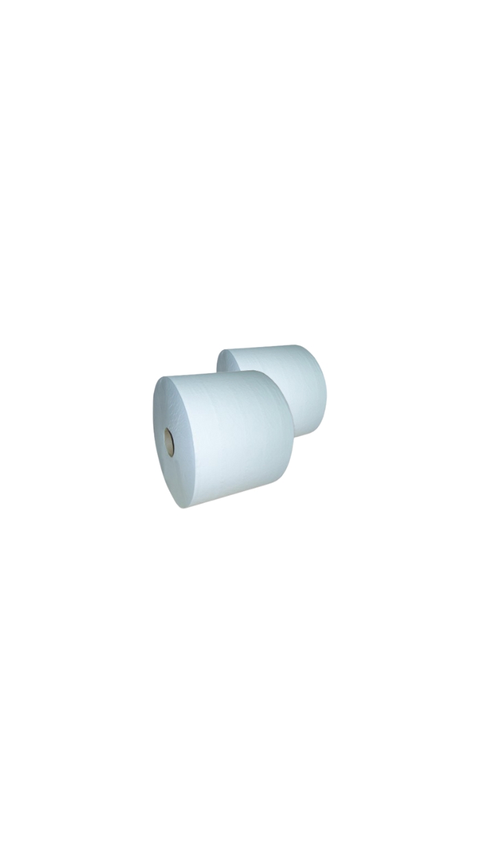 2 Bobines Industrielles "Gaufré" 100% Cellulose