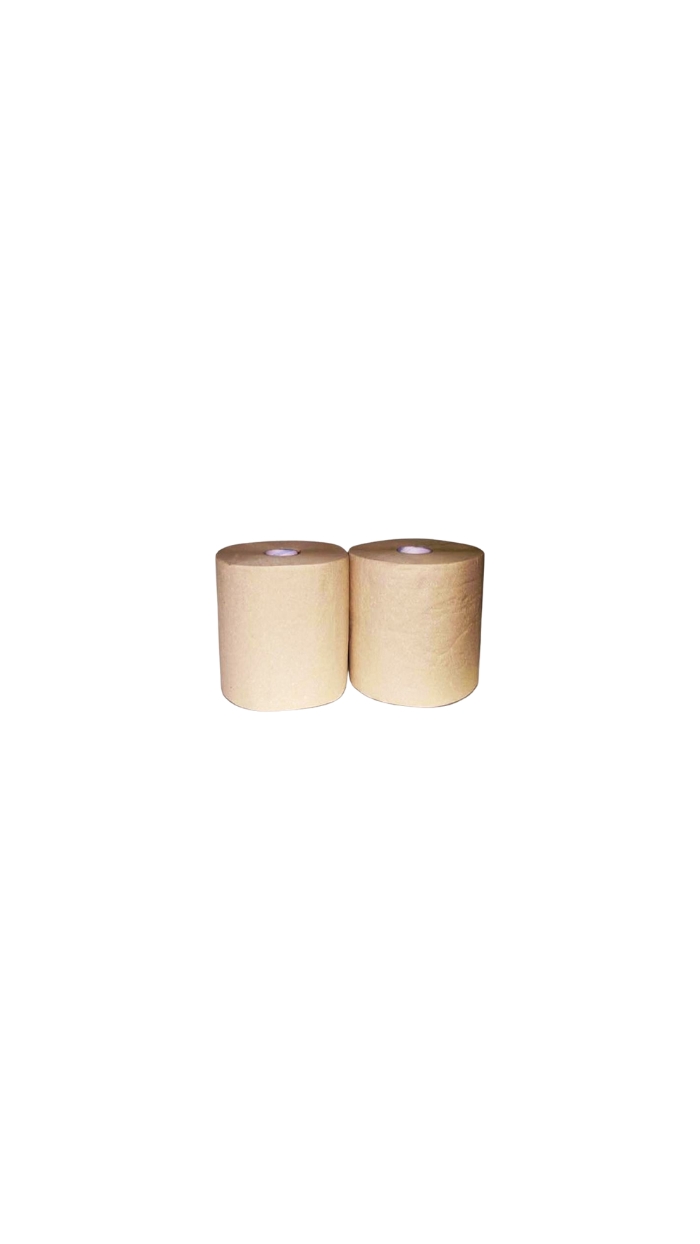 6 Bobines Essuie-Mains KRAFT (1kg) "biodégradable" 2plis  100% recyclé