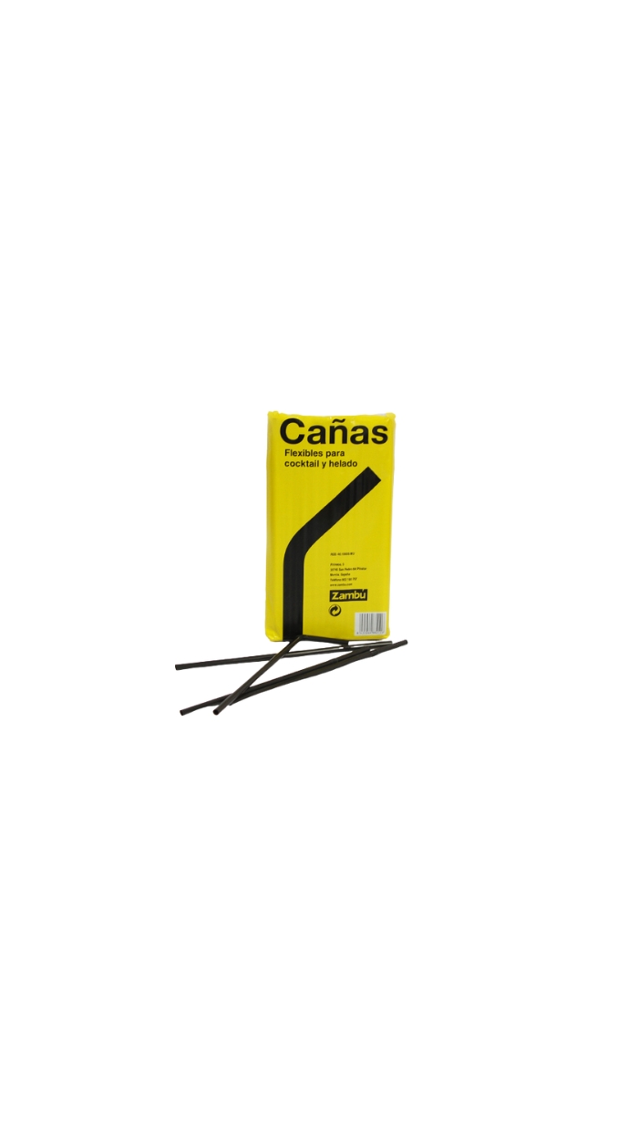 100 Pailles Flexibles en Plastique 23cm (Ø 6mm)