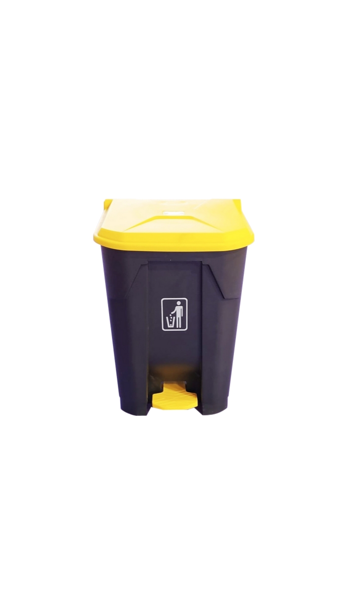 Poubelle 85L à Pédale en Plastique (37x47x82cm)